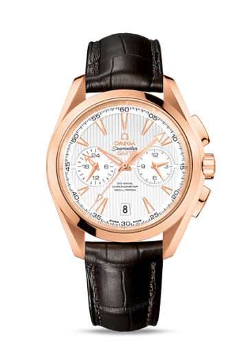 Omega Seamaster Aqua Terra 150M Co-Axial 43 GMT Chronograph Red Gold / Silver